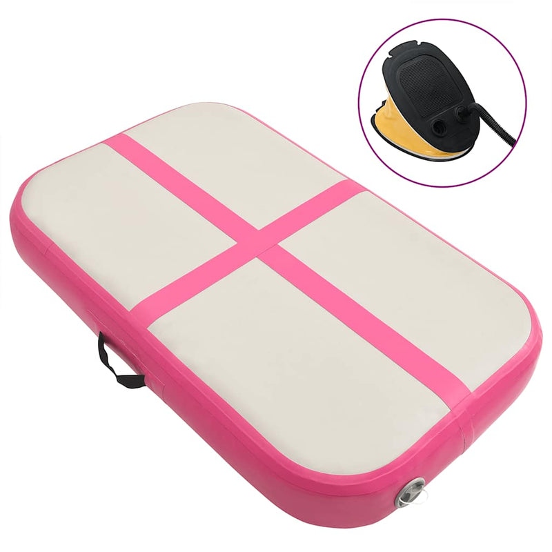 Load image into Gallery viewer, Vidaxl gymnastiekmat met pomp opblaasbaar 60x100x10 cm pvc roze