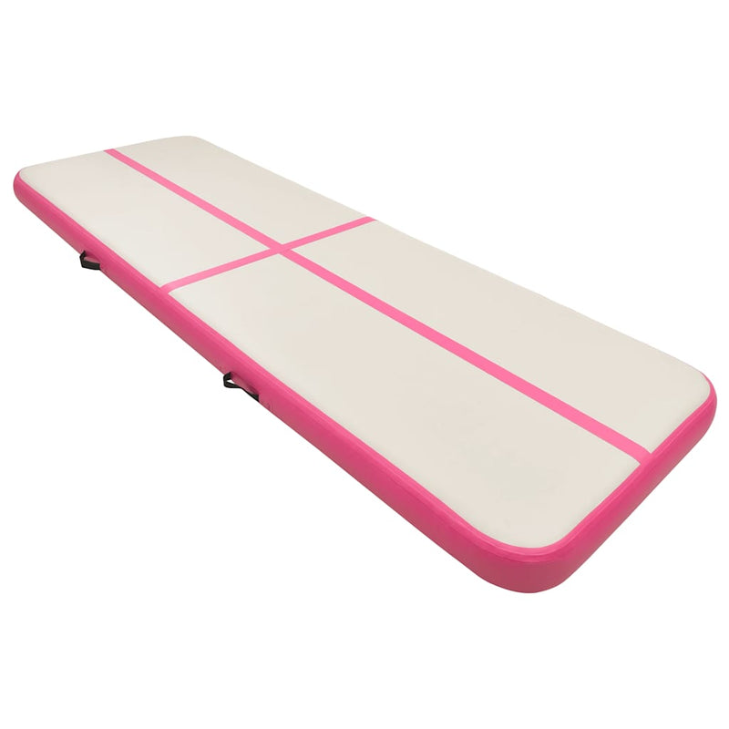 Load image into Gallery viewer, Vidaxl gymnastiekmat met pomp opblaasbaar 400x100x20 cm pvc roze