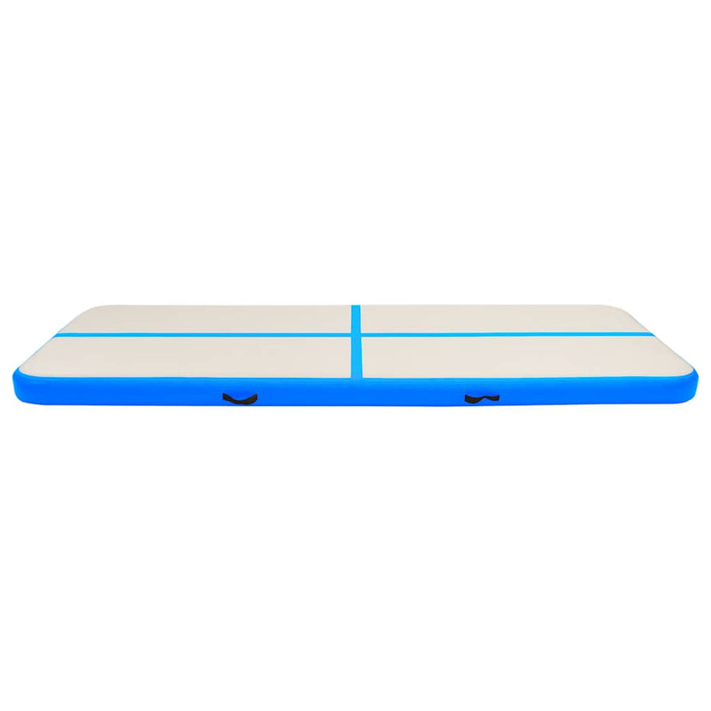 Load image into Gallery viewer, Vidaxl gymnastiekmat met pomp opblaasbaar 400x100x20 cm pvc blauw