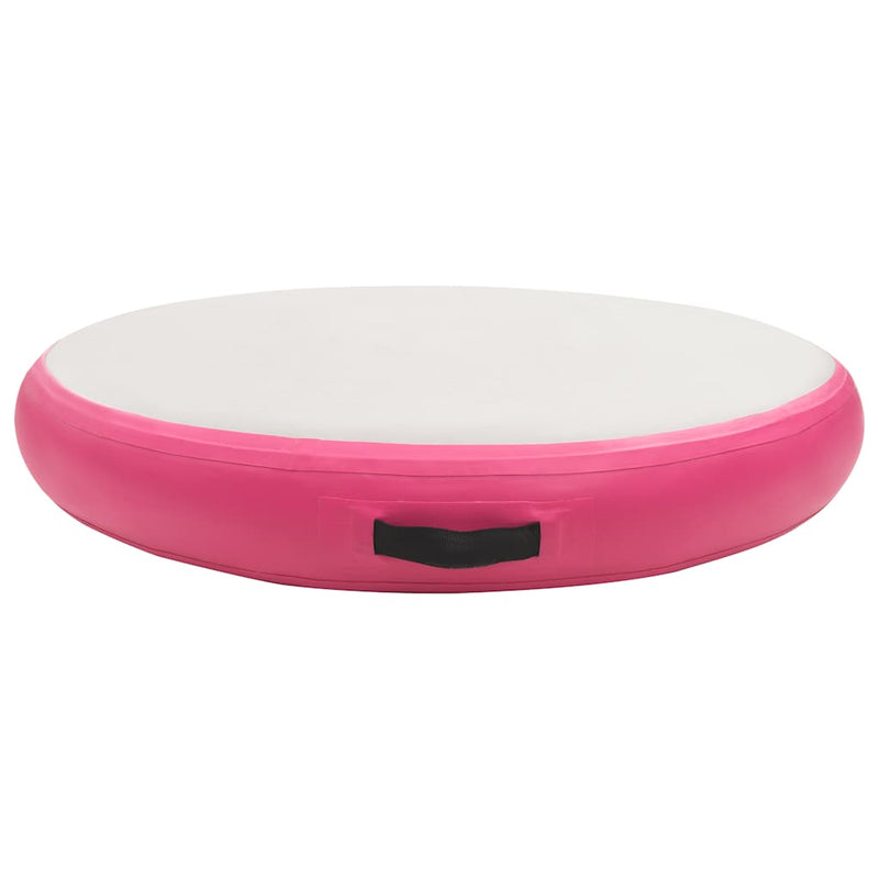 Load image into Gallery viewer, Vidaxl gymnastiekmat met pomp opblaasbaar 100x100x10 cm pvc roze