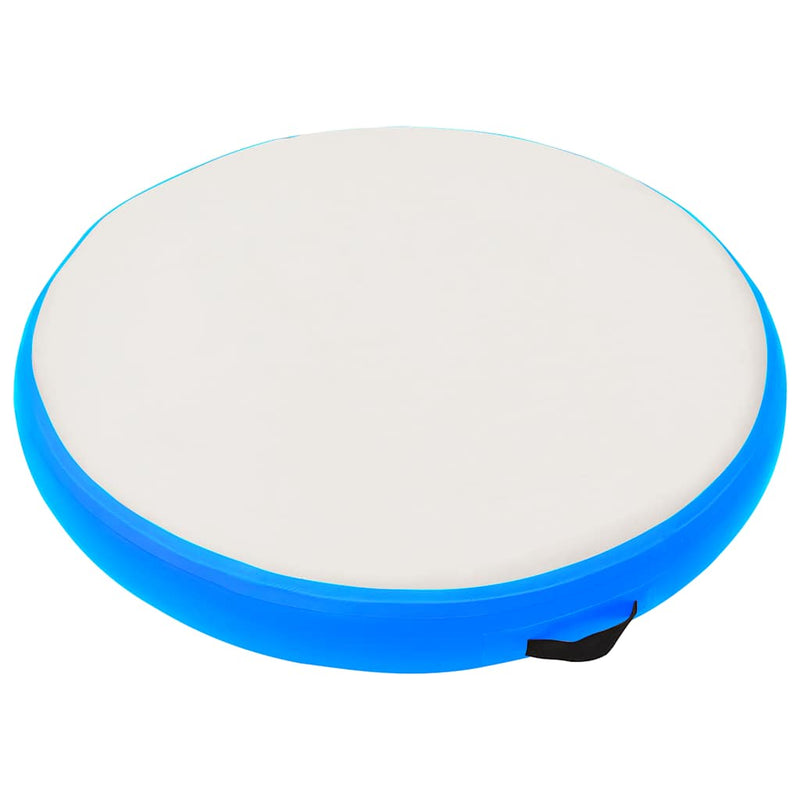 Load image into Gallery viewer, Vidaxl gymnastiekmat met pomp opblaasbaar 100x100x15 cm pvc blauw