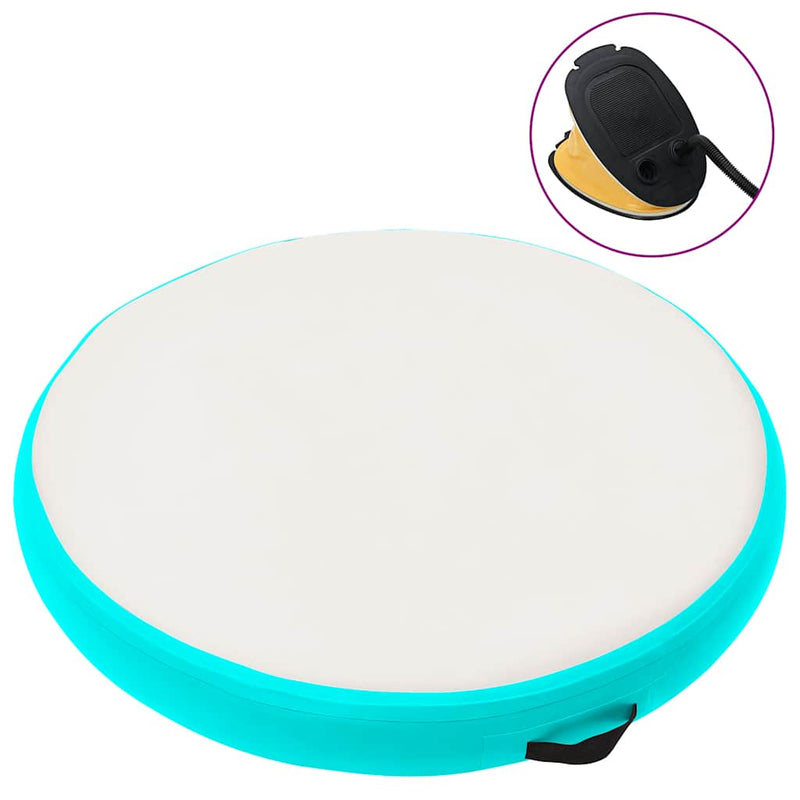 Load image into Gallery viewer, Vidaxl gymnastiekmat met pomp opblaasbaar 100x100x20 cm pvc groen