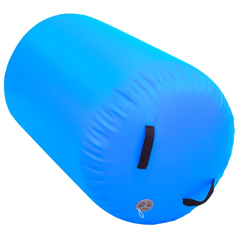 Load image into Gallery viewer, Vidaxl gymnastiekrol met pomp opblaasbaar 100x60 cm pvc blauw