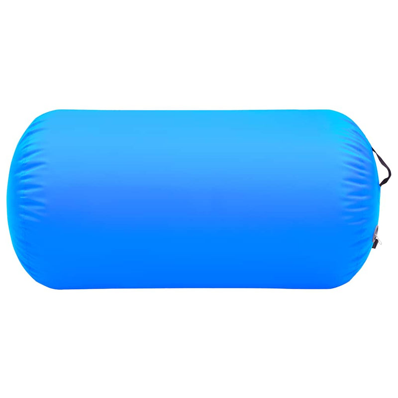 Load image into Gallery viewer, Vidaxl gymnastiekrol met pomp opblaasbaar 120x90 cm pvc blauw