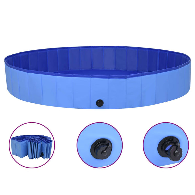 Load image into Gallery viewer, Vidaxl hondenzwembad inklapbaar 200x30 cm pvc blauw