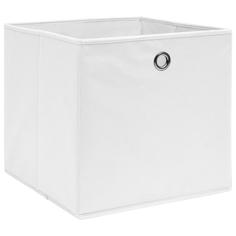 Afbeelding laden in galerijviewer, Vidaxl opbergboxen 4 st 28x28x28 cm nonwoven stof wit