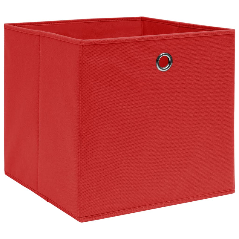 Afbeelding laden in galerijviewer, Vidaxl opbergboxen 10 st 28x28x28 cm nonwoven stof rood