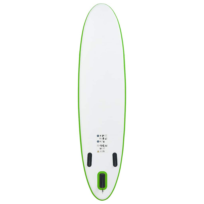 Laden Sie das Bild in Galerie -Viewer, Vidaxl stand up paddleboardset opblaasbaar groen en wit