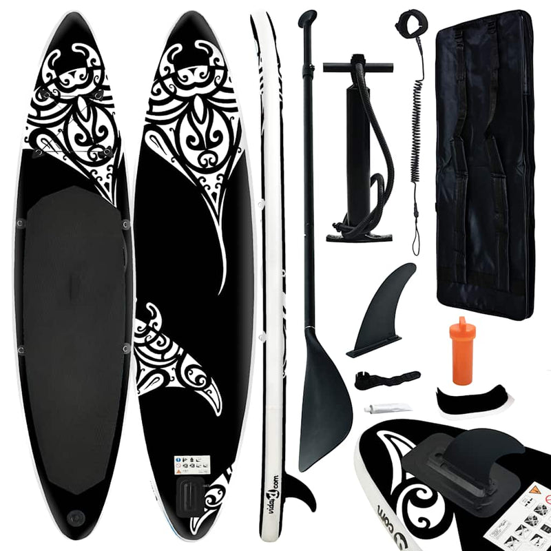 Load image into Gallery viewer, Vidaxl stand up paddleboardset opblaasbaar 305x76x15 cm zwart