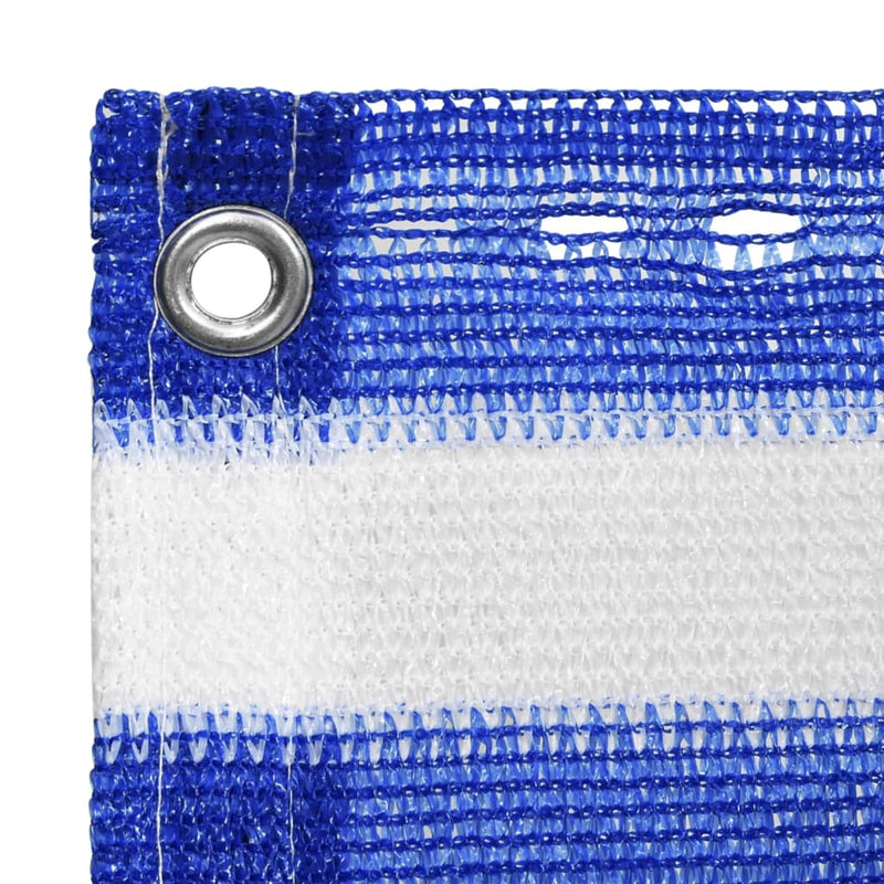 Load image into Gallery viewer, Vidaxl balkonscherm 75x400 cm hdpe blauw en wit