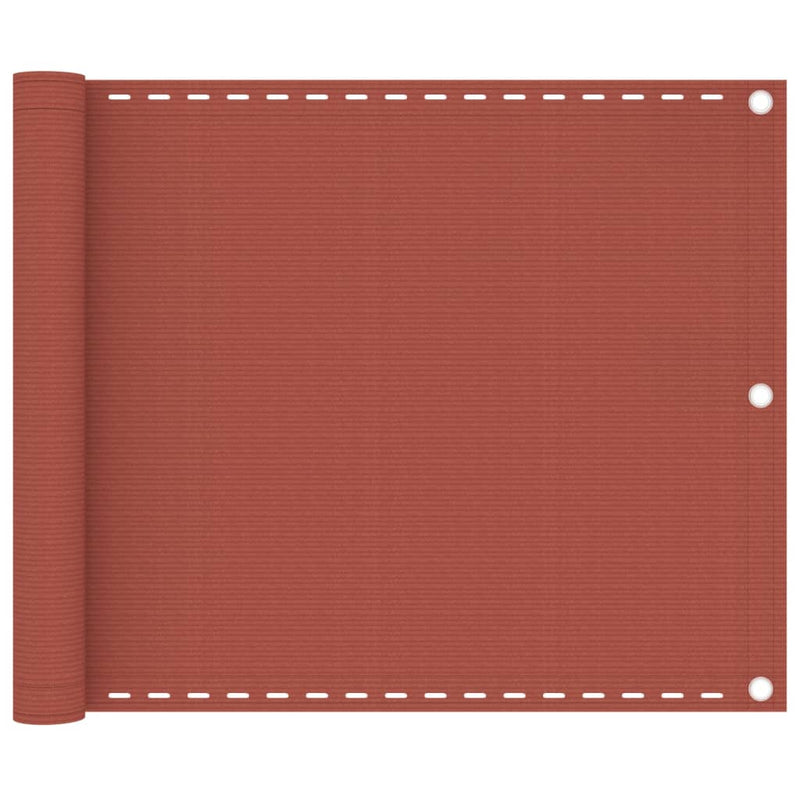 Load image into Gallery viewer, Vidaxl balkonscherm 75x600 cm hdpe terracottakleurig