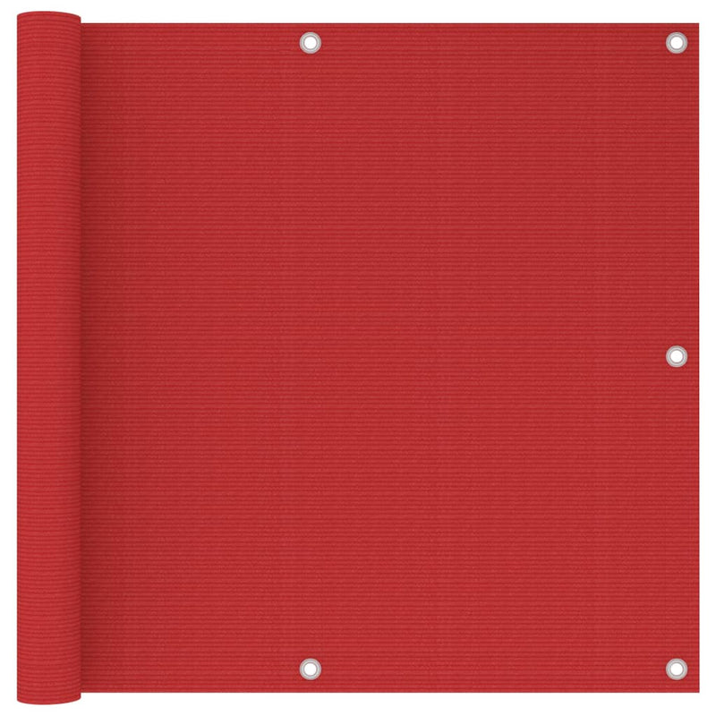 Load image into Gallery viewer, Vidaxl balkonscherm 90x300 cm hdpe rood