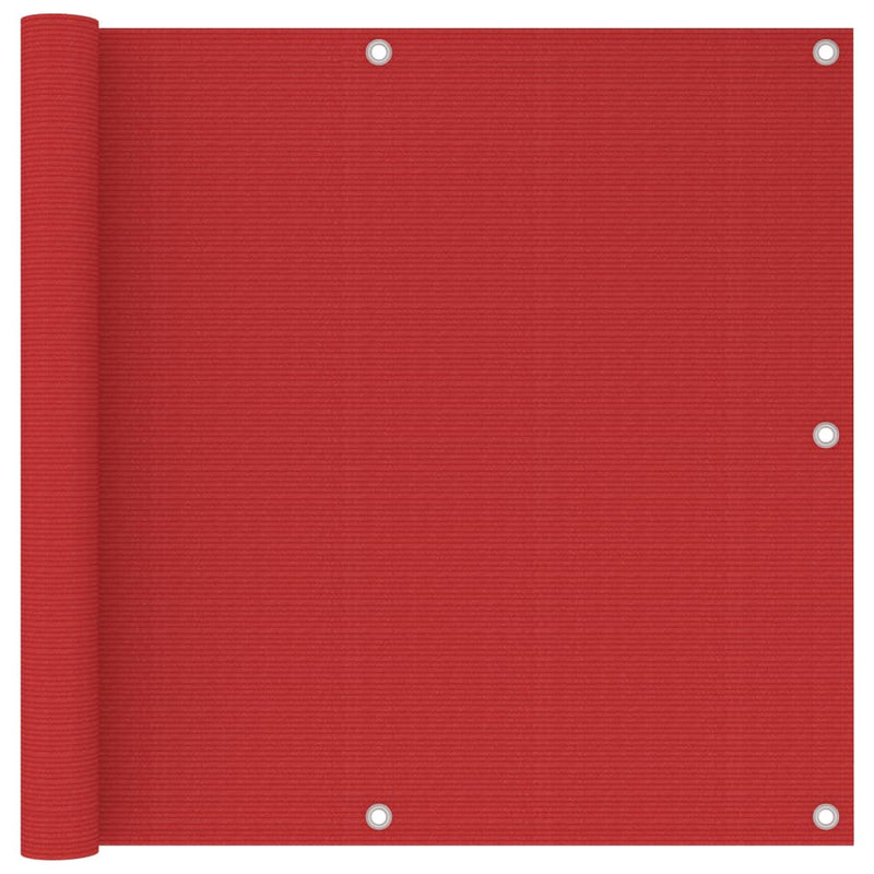 Load image into Gallery viewer, Vidaxl balkonscherm 90x500 cm hdpe rood