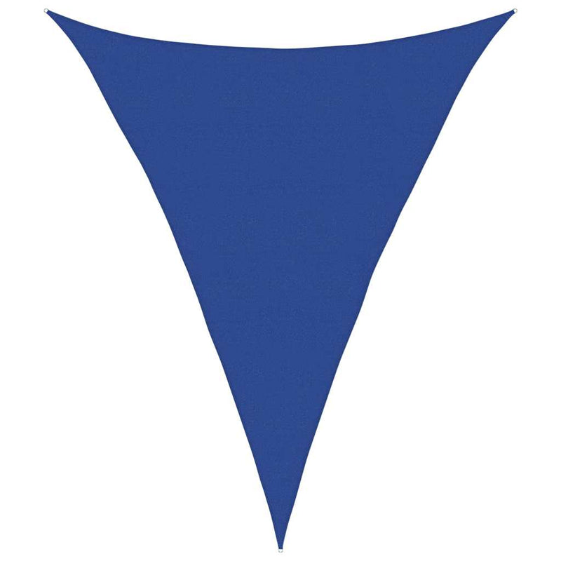 Laden Sie das Bild in Galerie -Viewer, Vidaxl zonnezeil 160 g m² driehoekig 5x6x6 m hdpe blauw