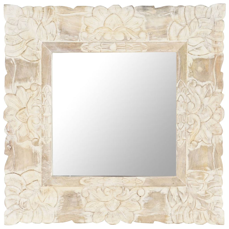 Load image into Gallery viewer, Vidaxl spiegel 50x50 cm massief mangohout wit