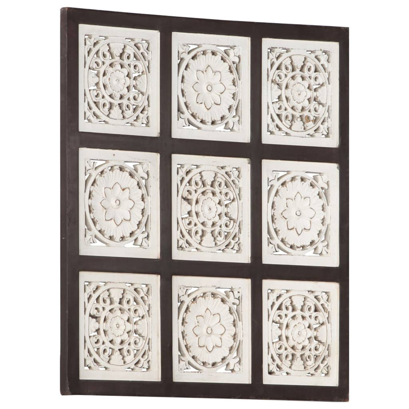 Load image into Gallery viewer, Vidaxl wandpaneel handgesneden 60x60x1,5 cm mdf bruin en wit