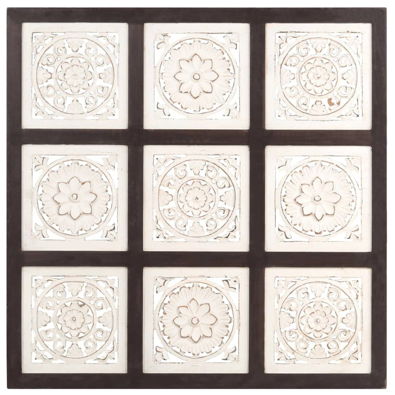 Load image into Gallery viewer, Vidaxl wandpaneel handgesneden 60x60x1,5 cm mdf bruin en wit