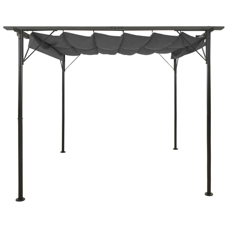 Load image into Gallery viewer, VidaXL Pergola met uittrekbaar dak 180 g m² 3x3 m staal antracietkleur