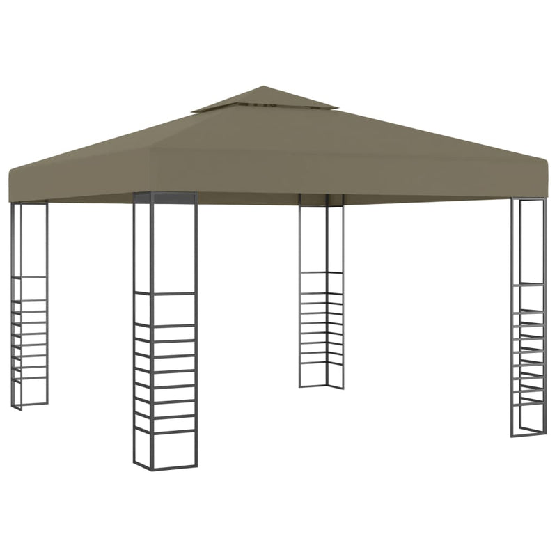 Cargue la imagen en el visor de la galería, Vidaxl tuinpaviljoen 180 g m² 3x3 m taupe