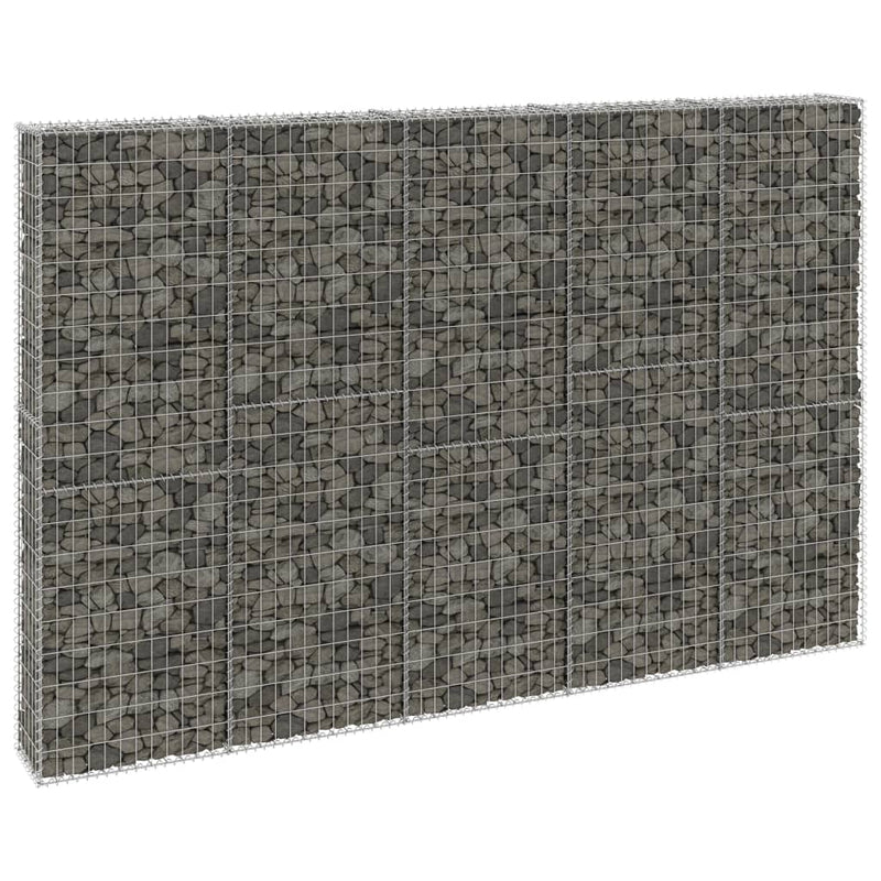 Load image into Gallery viewer, VidaXL Schanskorfmuur met deksels 300x30x200 cm gegalvaniseerd staal