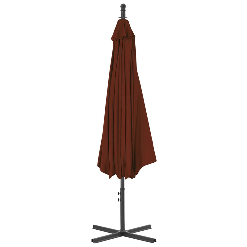 Load image into Gallery viewer, Vidaxl zweefparasol met stalen paal 300 cm terracottakleurig
