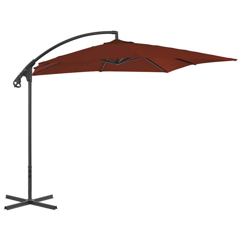 Chargez l'image dans la visionneuse de la galerie, Vidaxl zweefparasol met stalen paal 250x250 cm terracottakleurig