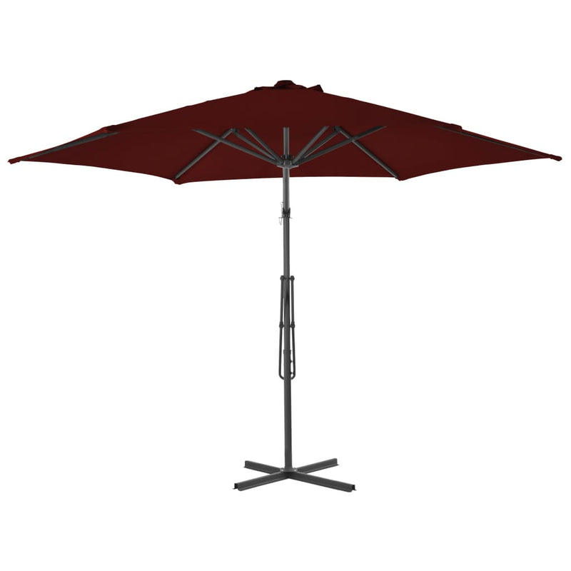 Load image into Gallery viewer, Vidaxl parasol met stalen paal 300x230 cm bordeauxrood