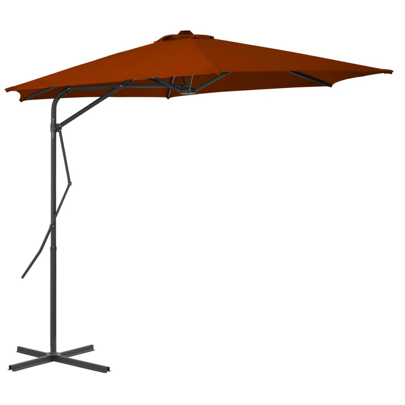 Load image into Gallery viewer, Vidaxl parasol met stalen paal 300x230 cm terracottakleurig