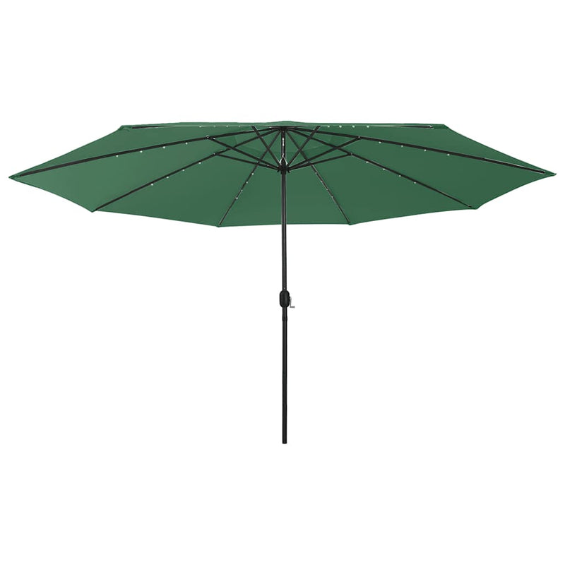 Load image into Gallery viewer, Vidaxl parasol met led-verlichting 400 cm groen