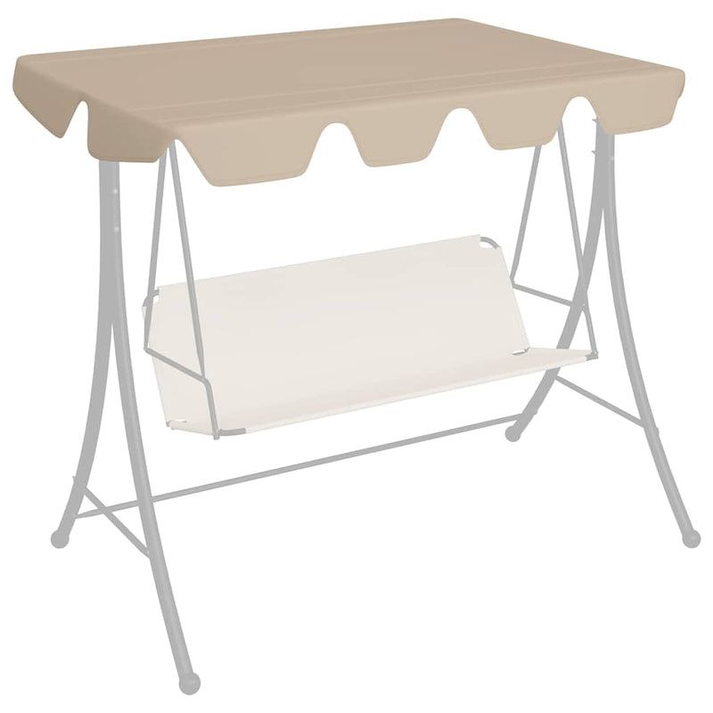 Load image into Gallery viewer, Vidaxl vervangingsluifel voor schommelbank 150 130x105 70 cm beige
