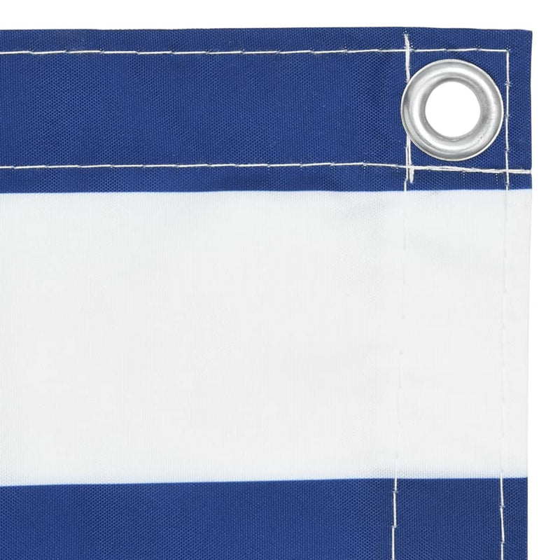 Chargez l'image dans la visionneuse de la galerie, Vidaxl balkonscherm 75x300 cm oxford stof wit en blauw