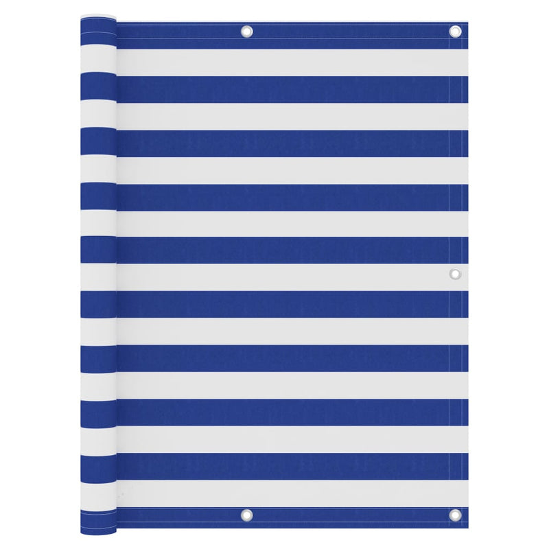 Load image into Gallery viewer, Vidaxl balkonscherm 120x400 cm oxford stof wit en blauw