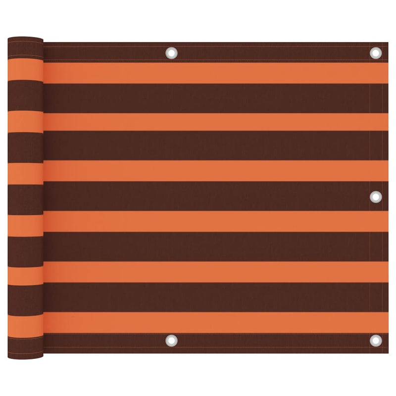 Load image into Gallery viewer, Vidaxl balkonscherm 75x600 cm oxford stof oranje en bruin