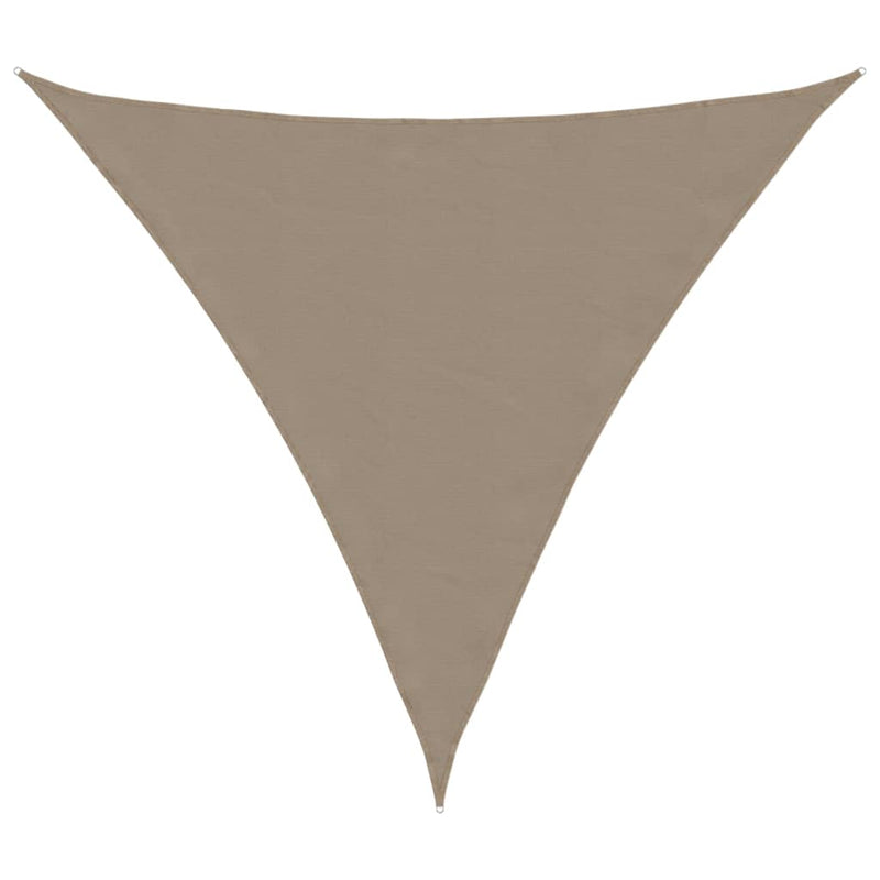 Afbeelding laden in galerijviewer, Vidaxl zonnescherm driehoekig 5x5x5 m oxford stof taupe