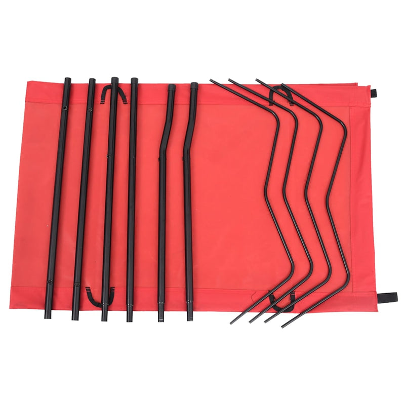 Chargez l'image dans la visionneuse de la galerie, Vidaxl campingbed 180x60x19 cm oxford stof en staal rood