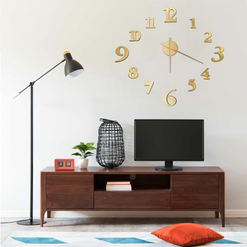 Load image into Gallery viewer, Vidaxl 3d-wandklok modern xxl 100 cm goudkleurig