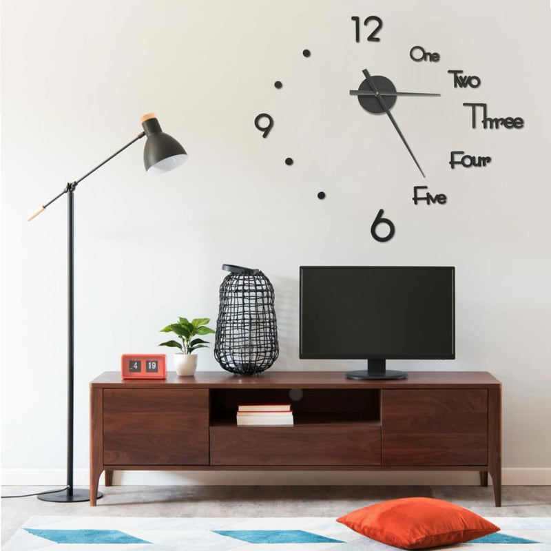 Load image into Gallery viewer, Vidaxl 3d-wandklok modern xxl 100 cm zwart