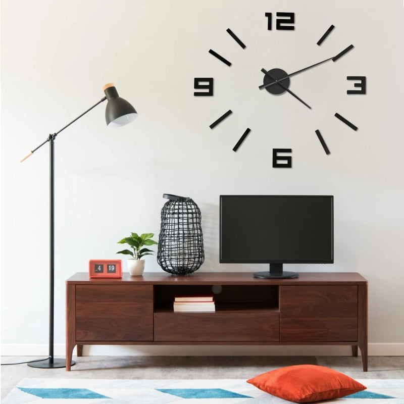 Load image into Gallery viewer, Vidaxl 3d-wandklok modern xxl 100 cm zwart
