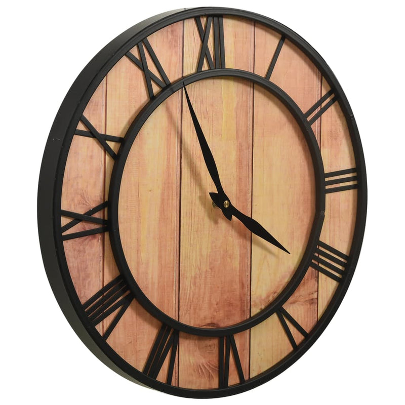 Load image into Gallery viewer, Vidaxl wandklok 39 cm mdf en ijzer bruin en zwart