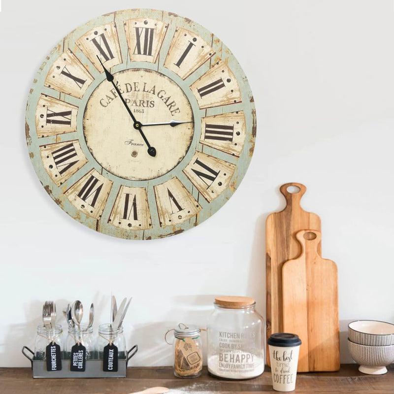 Load image into Gallery viewer, Vidaxl wandklok 60 cm mdf meerkleurig