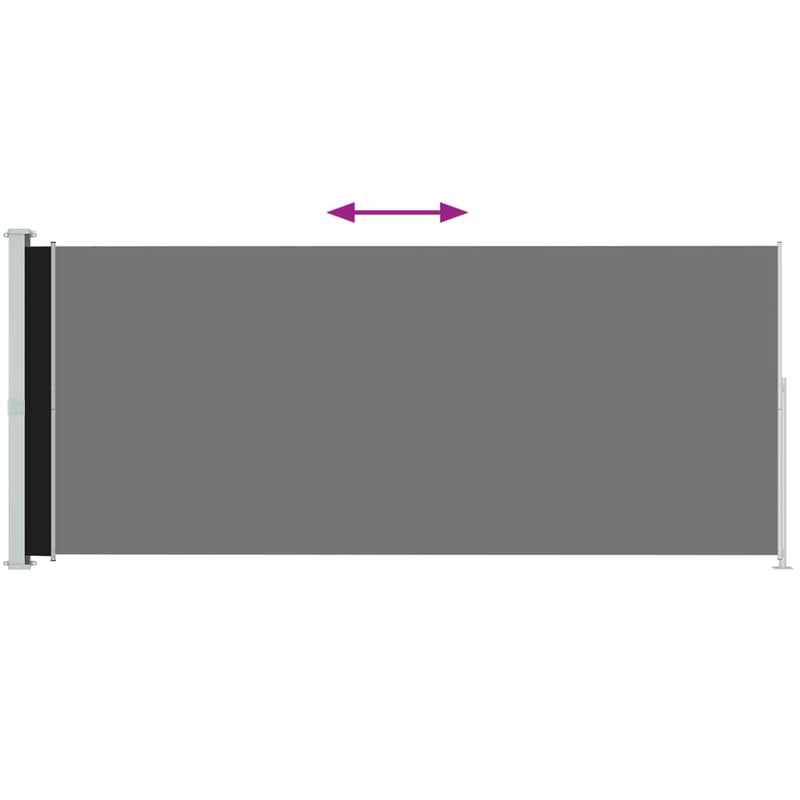Afbeelding laden in galerijviewer, Vidaxl tuinscherm uittrekbaar 220x500 cm zwart