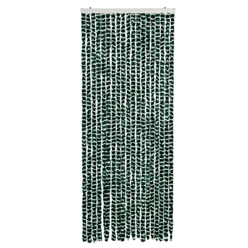 Load image into Gallery viewer, Vidaxl vliegengordijn 56x185 cm chenille groen en wit