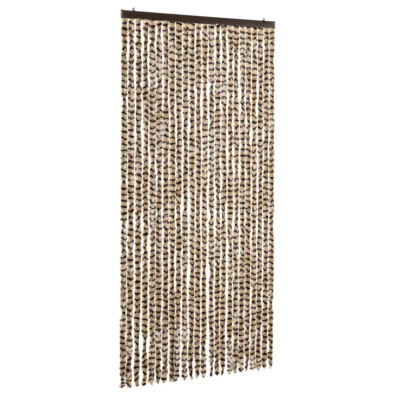 Load image into Gallery viewer, Vidaxl vliegengordijn 100x220 cm chenille beige en bruin