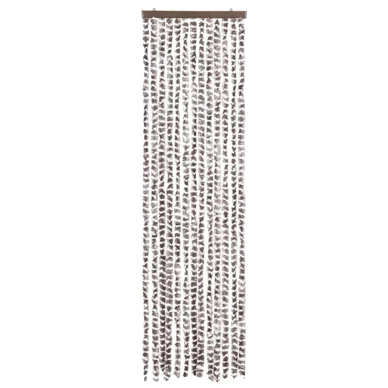 Load image into Gallery viewer, Vidaxl vliegengordijn 56x185 cm chenille taupe en wit