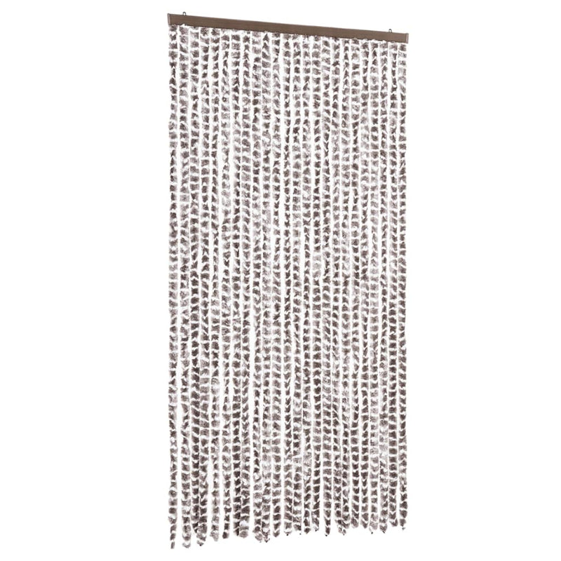 Load image into Gallery viewer, Vidaxl vliegengordijn 100x220 cm chenille taupe en wit