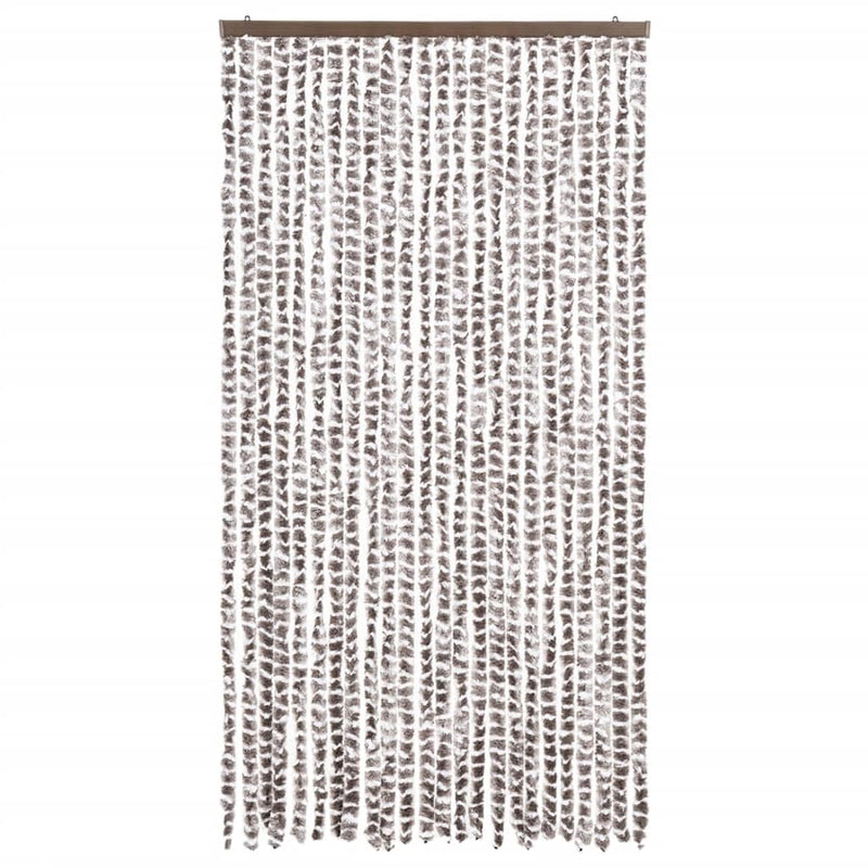 Load image into Gallery viewer, Vidaxl vliegengordijn 100x220 cm chenille taupe en wit