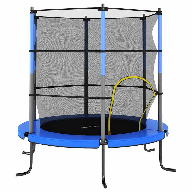 Afbeelding laden in galerijviewer, Vidaxl trampoline met veiligheidsnet rond 140x160 cm blauw