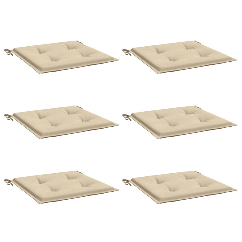 Load image into Gallery viewer, Vidaxl tuinstoelkussens 6 st 50x50x4 cm oxford stof beige