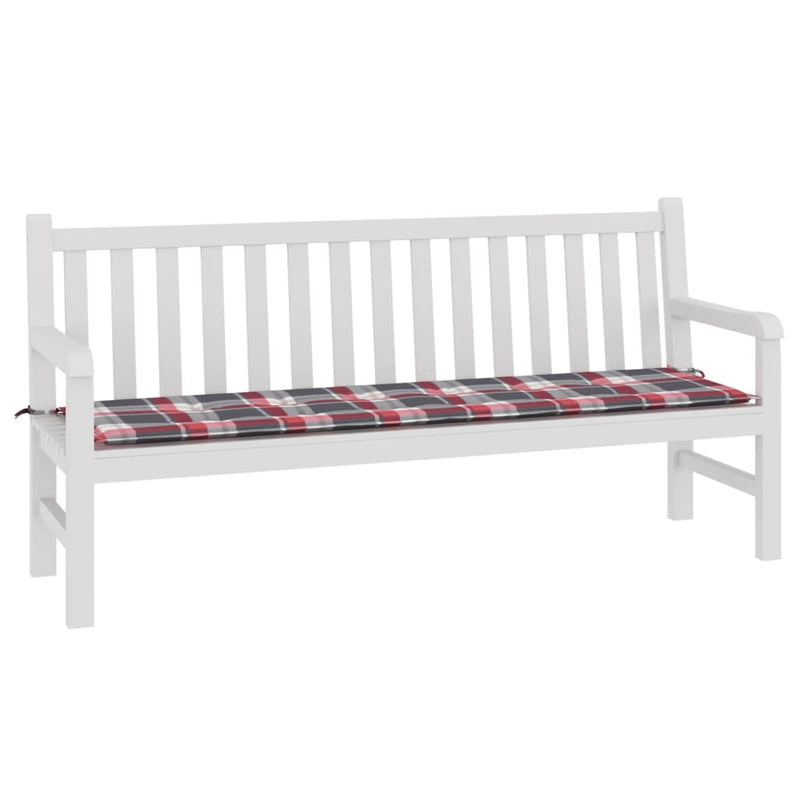 Load image into Gallery viewer, Vidaxl tuinbankkussen 180x50x3 cm oxford stof ruitpatroon rood