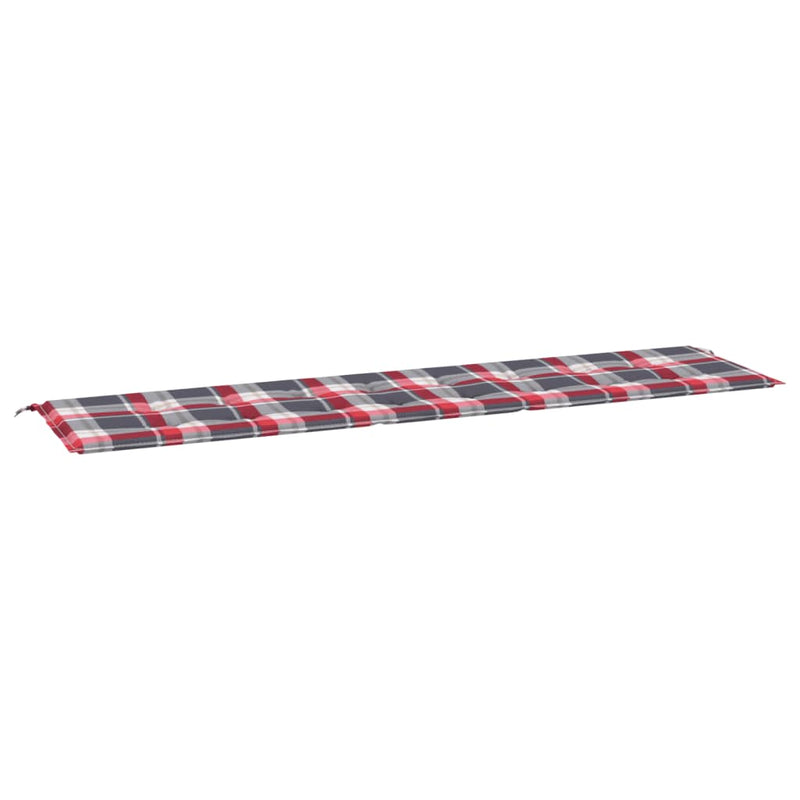 Load image into Gallery viewer, Vidaxl tuinbankkussen 200x50x4 cm oxford stof ruitpatroon rood
